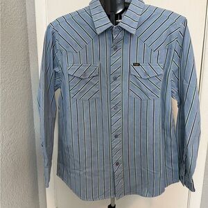 Classic Blue Striped Men's Shirt